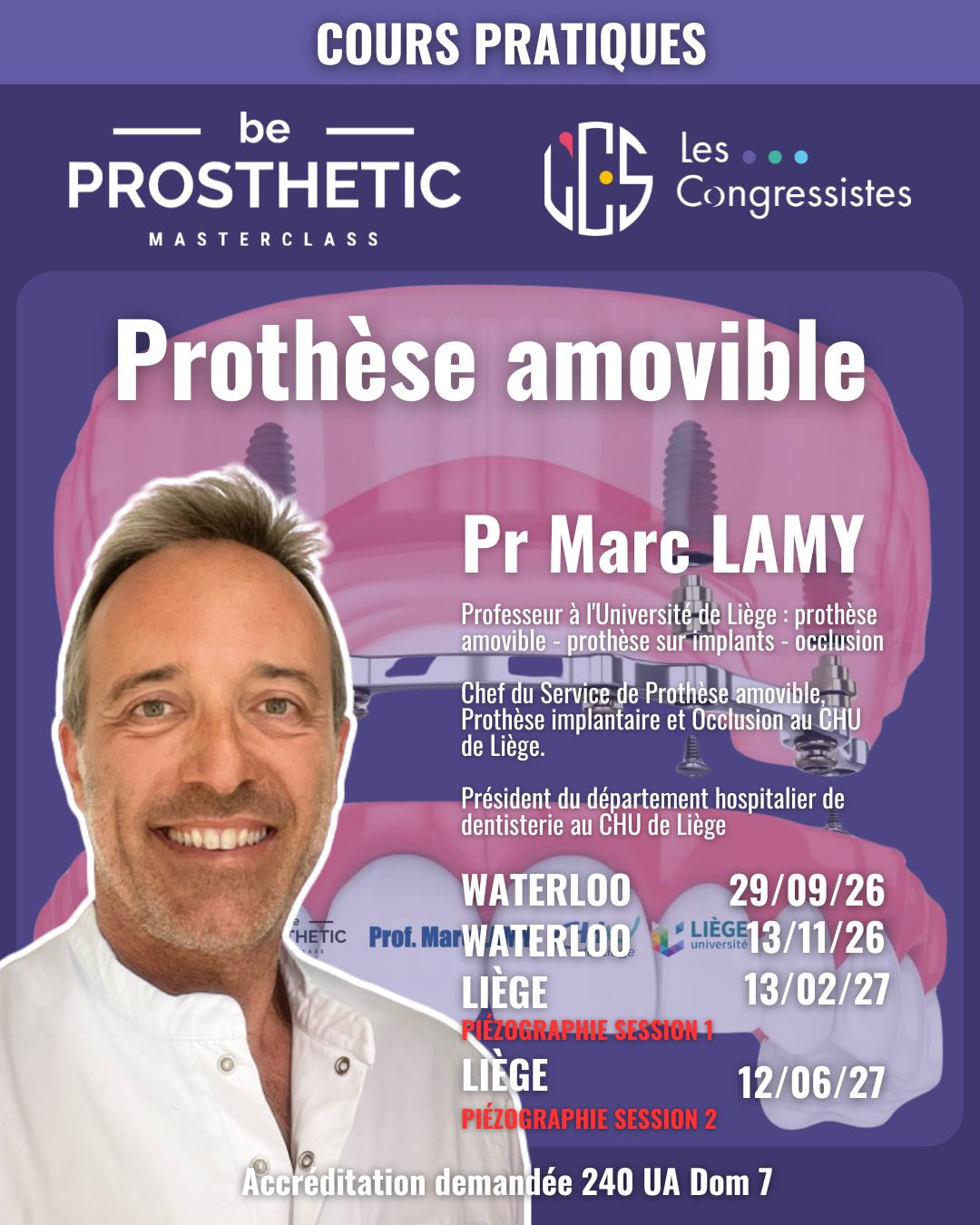 Pr Marc LAMY - Prothèse amovible (BeProsthetic) - NOUVELLE EDITION